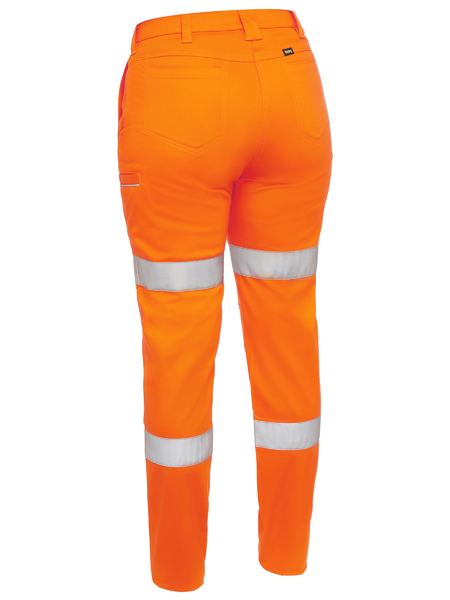Women's Taped Mid Rise Stretch Cotton Pants - BPL6015T