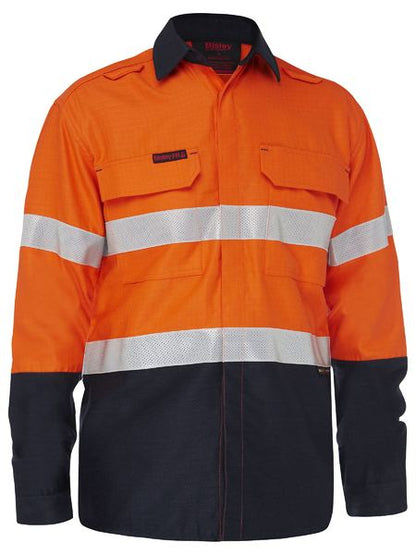 Apex 185 Taped Hi Vis FR Ripstop Vented Shirt- BS8438T