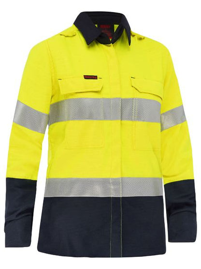 Women’s Apex 160 Taped Hi Vis FR Ripstop Vented Shirt - BL8338T