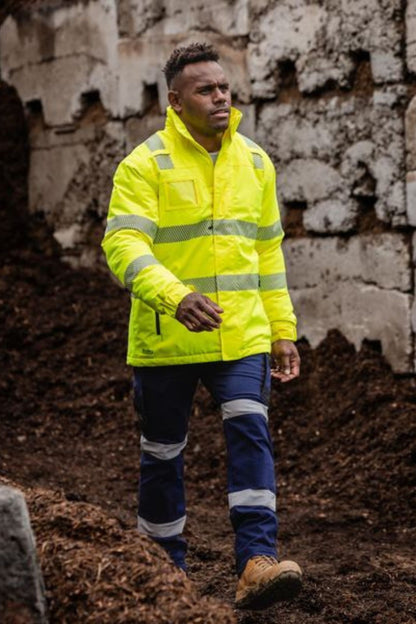 Taped Hi Vis Heated Jacket with Hood - BJ6842T