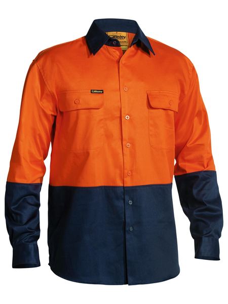 Two Tone Hi Vis Drill Shirt Long Sleeve - BS6267