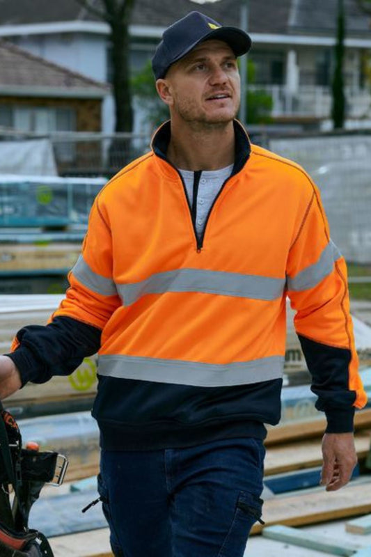 Taped Hi Vis 1/4 Zip Fleece Pullover - BK6989T