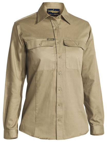 Womens Drill Shirt Long Sleeve - BL6339