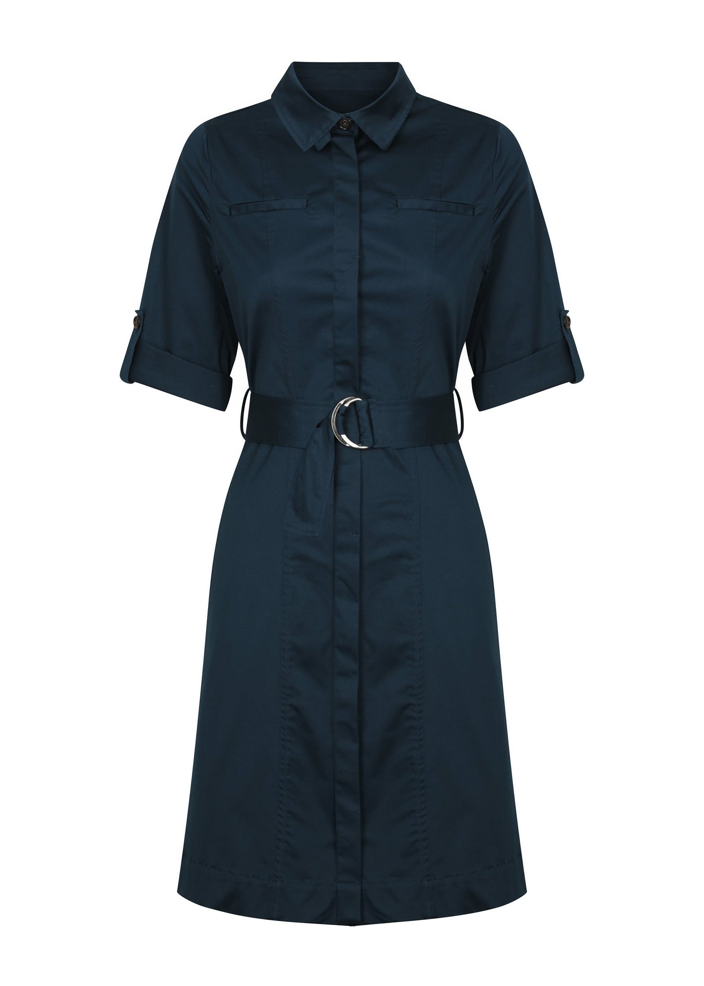 Ladies Riley Sateen Belted Shirtdress - 1894WD