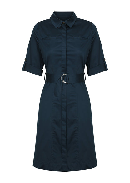 Ladies Riley Sateen Belted Shirtdress - 1894WD