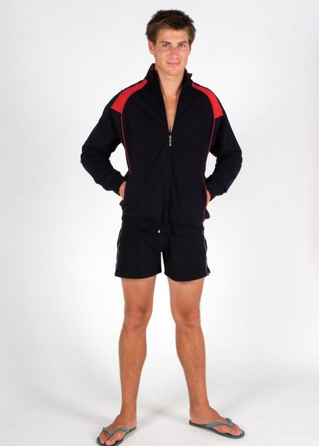 Mens Fleece Jacket with Piping and Panel F400HZ