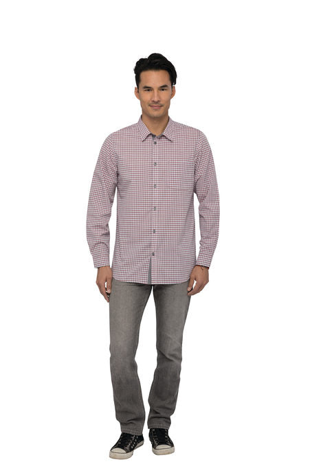 Mens Long Sleeve Gingham Shirt SHC05