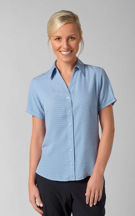 Emma Button Printed Blouse