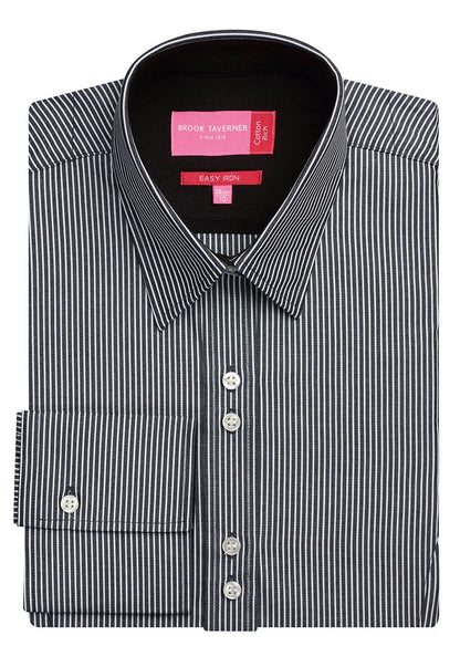 Campania Ladies Semi Fitted Single Cuff L/S Blouse - 2239