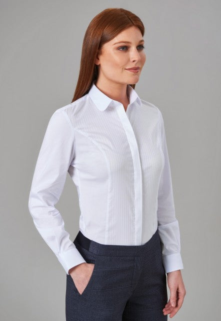 Franca Ladies Semi Fitted Single Cuff L/S Blouse - 2251