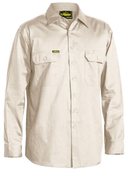 Cool Lightweight Long Sleeve Drill Shirt - BS6893