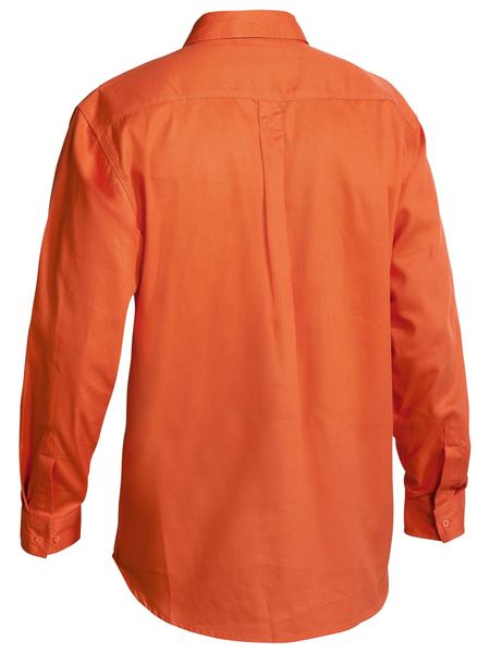 Closed Front Cotton Long Sleeve Drill Shirt - BSC6433