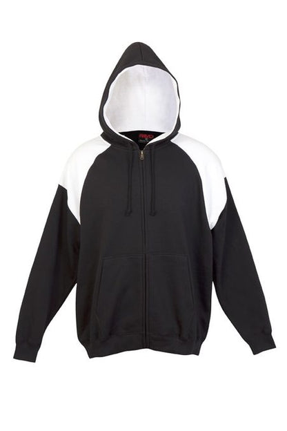 Mens Contrast Fleece Hoodie With Zip F303HZ