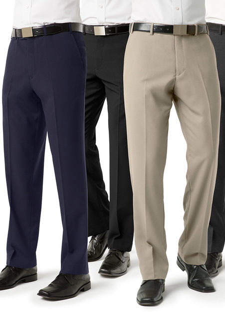 Classic Mens Flat Front Tailored Pant