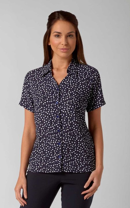Heidi Button Down Printed Blouse