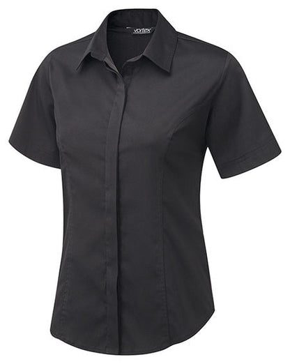 Zoe Concealed Front Stretch Blouse Short Sleeve