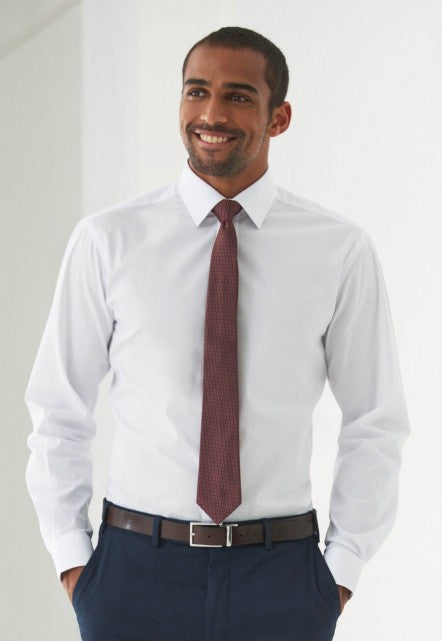 Alba Men's Slim Fit Single Cuff L/S Shirt - 7640