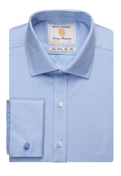 Prato Men's Slim Fit Double Cuff L/S Shirt - 7720