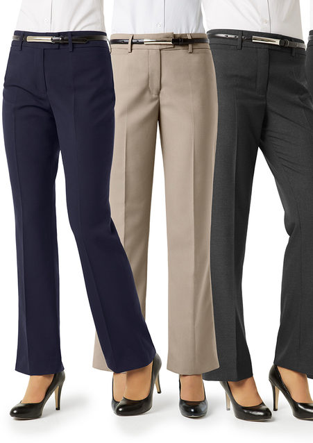 Classic Ladies Flat Front Tailored Pant