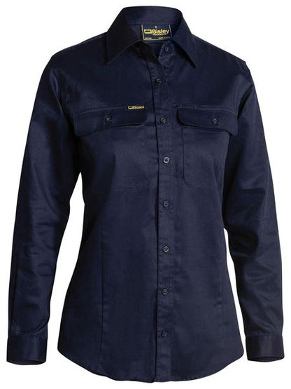 Womens Drill Shirt Long Sleeve - BL6339
