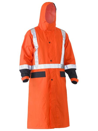 Taped Hi Vis Long Rain Coat - BJ6961T
