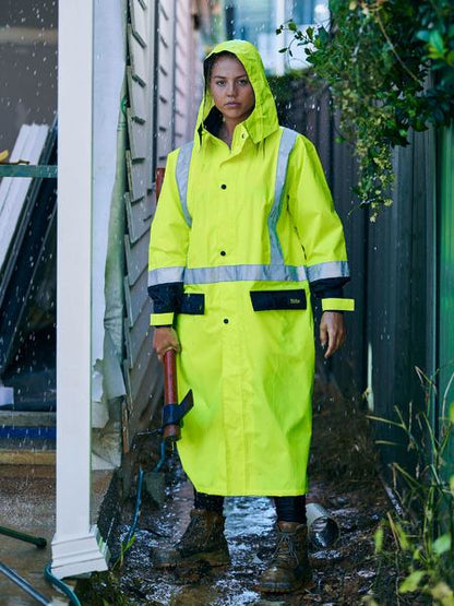 Taped Hi Vis Long Rain Coat - BJ6961T