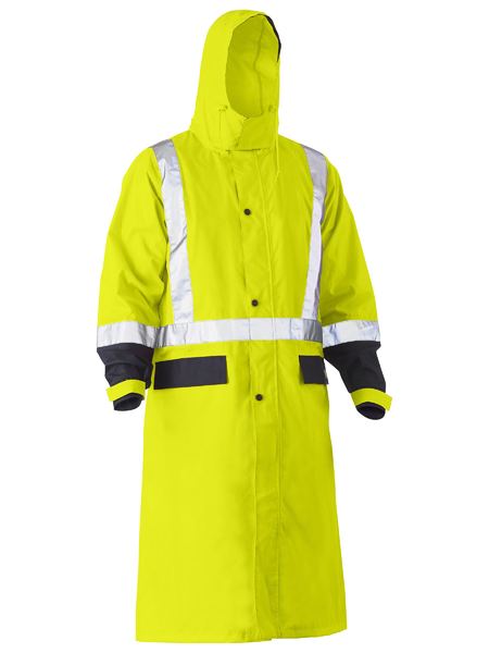 Taped Hi Vis Long Rain Coat - BJ6961T