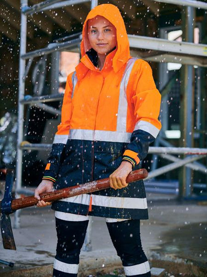 Women’s H Taped Two Tone Hi Vis Rain Jacket - BJL6966T