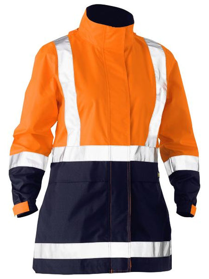 Women’s H Taped Two Tone Hi Vis Rain Jacket - BJL6966T