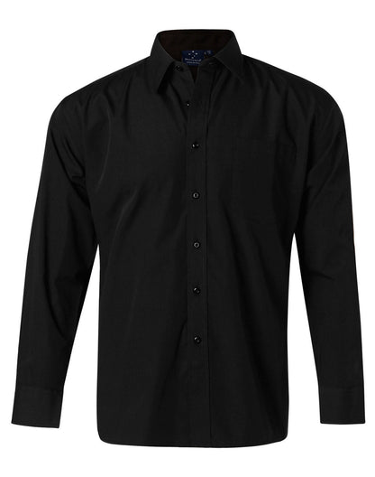 Men's Poplin Long Sleeve Shirt - BS01L