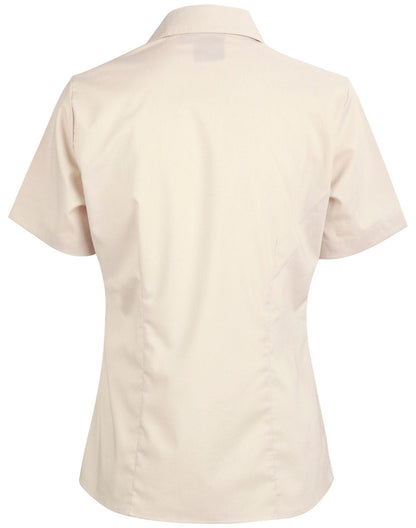 Ladies Short Sleeve Teflon Shirt Open Neckline - BS07S
