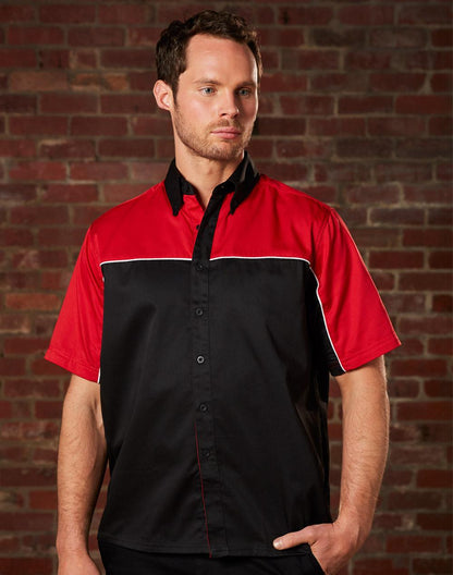 Men's Tri Colour Poly/Cotton Twill Shirt - BS11