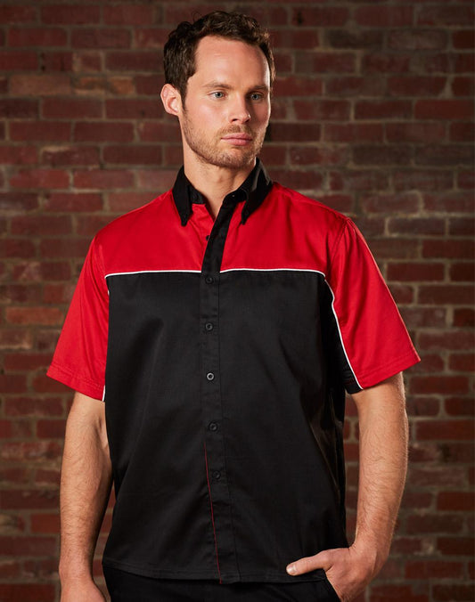 Men's Tri Colour Poly/Cotton Twill Shirt - BS11