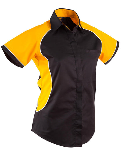Ladies Tri Colour Contrast Shirt - BS16