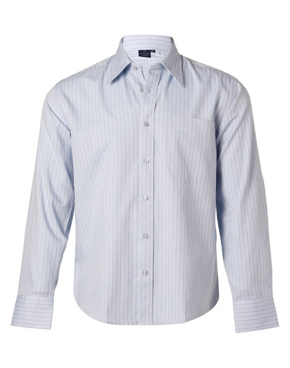 Men's Long Sleeve Pin Stripe Shirt - BS17