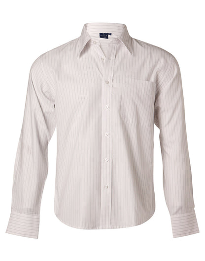 Men's Long Sleeve Pin Stripe Shirt - BS17