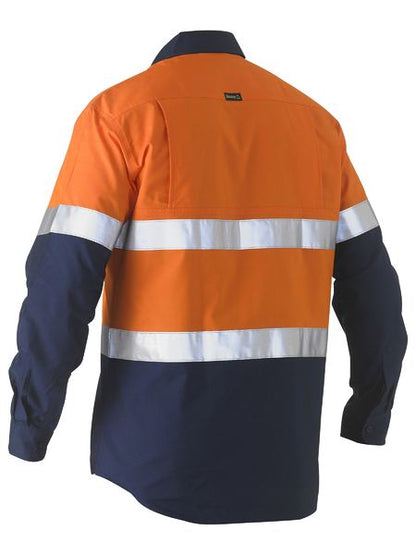 Taped 2 Tone Hi Vis Recycled Drill Shirt - BS6996T