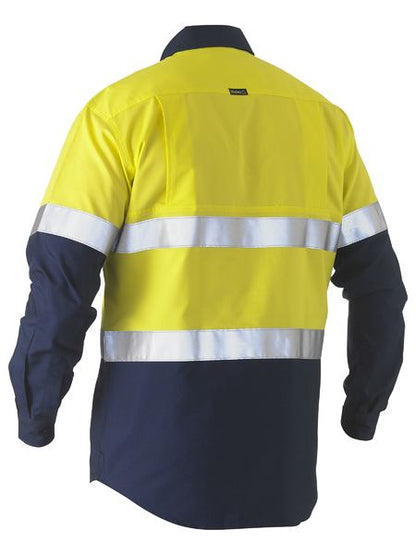 Taped 2 Tone Hi Vis Recycled Drill Shirt - BS6996T