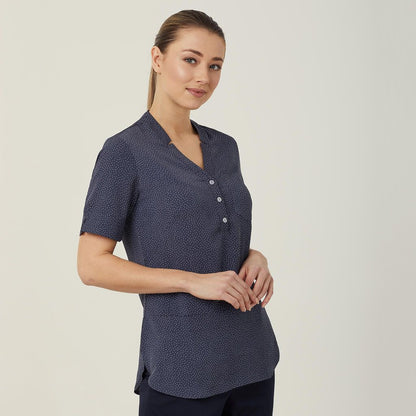 Ladies Silvi Spot Print Short Sleeve Tunic - CAT9XP