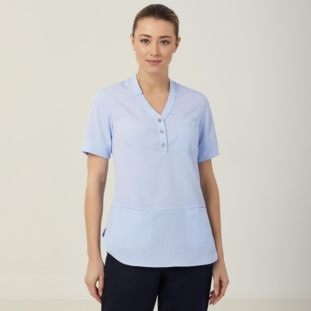 Ladies Silvi Spot Print Short Sleeve Tunic - CAT9XP