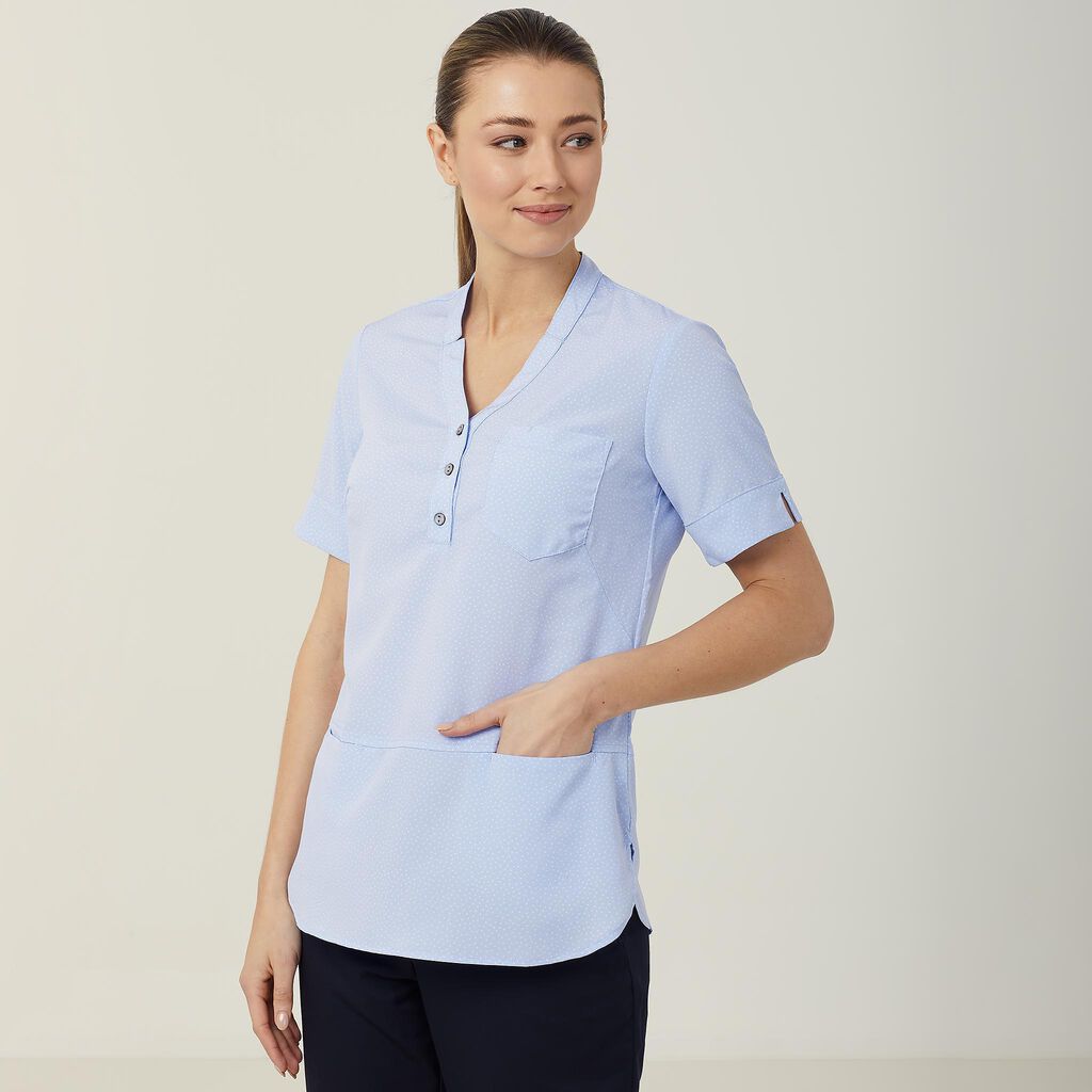 Ladies Silvi Spot Print Short Sleeve Tunic - CAT9XP