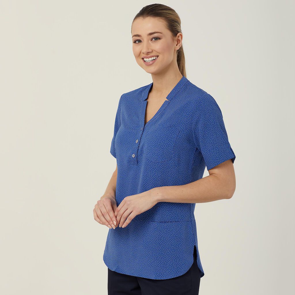 Ladies Silvi Spot Print Short Sleeve Tunic - CAT9XP