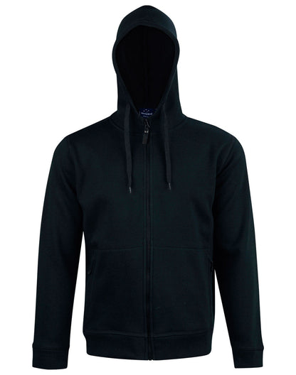 Men's Full Zip Contrast Fleecy Hoodie - FL17