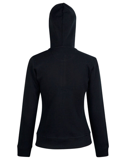Ladies Full Zip Contrast Fleecy Hoodie - FL18
