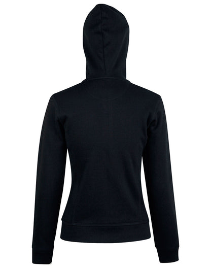 Ladies Full Zip Contrast Fleecy Hoodie - FL18