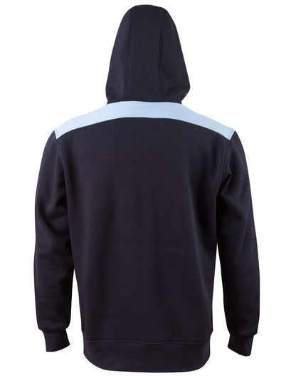 Kids Close Front Contrast Hoodie - FL19K