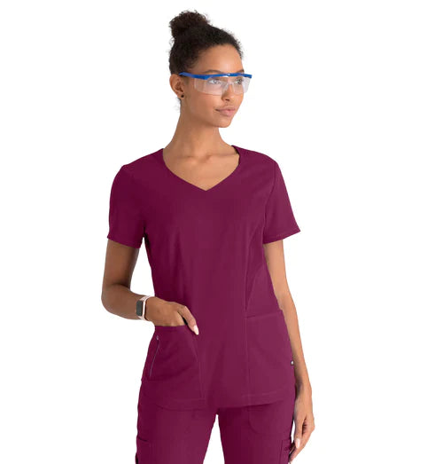Ladies Carly Scrub Top - GRST124