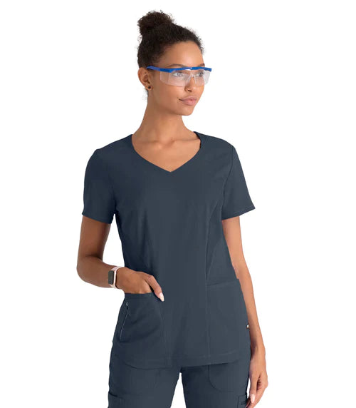 Ladies Carly Scrub Top - GRST124
