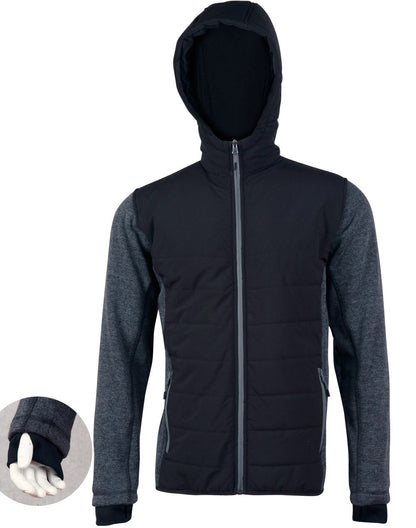 Men's Heather Coral Fleece Trim Jacket - JK43