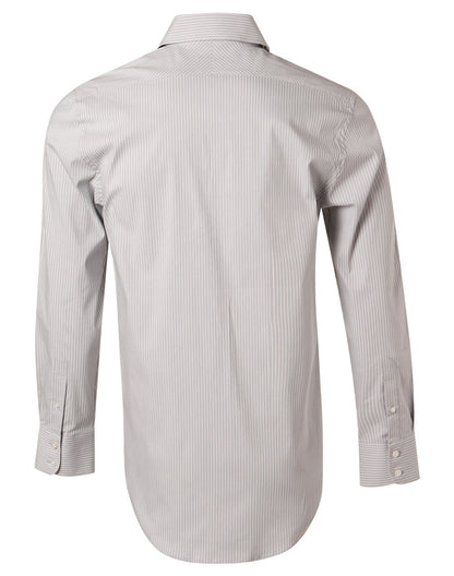 Mens Ticking Stripe Long Sleeve Shirt - M7200L